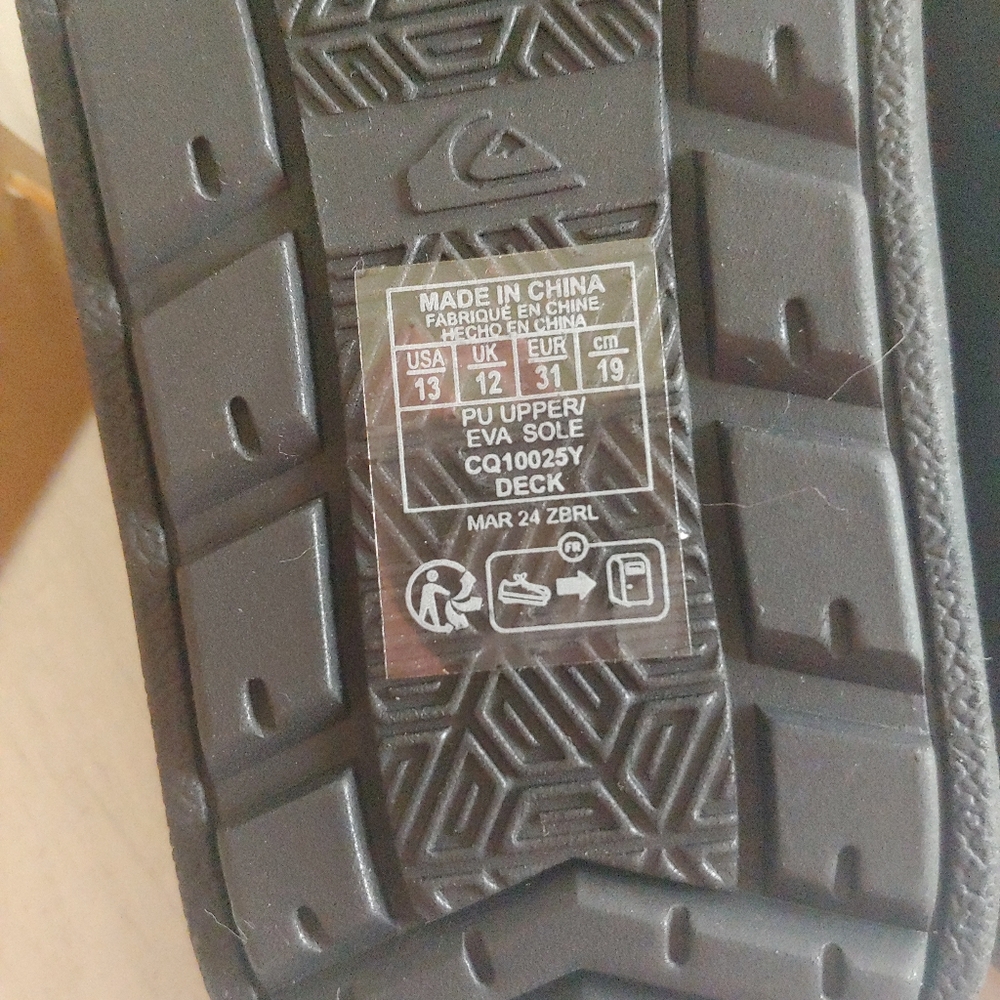 QUIKSILVER NEW kids Embark Deck Sandals - Picture 15 of 15